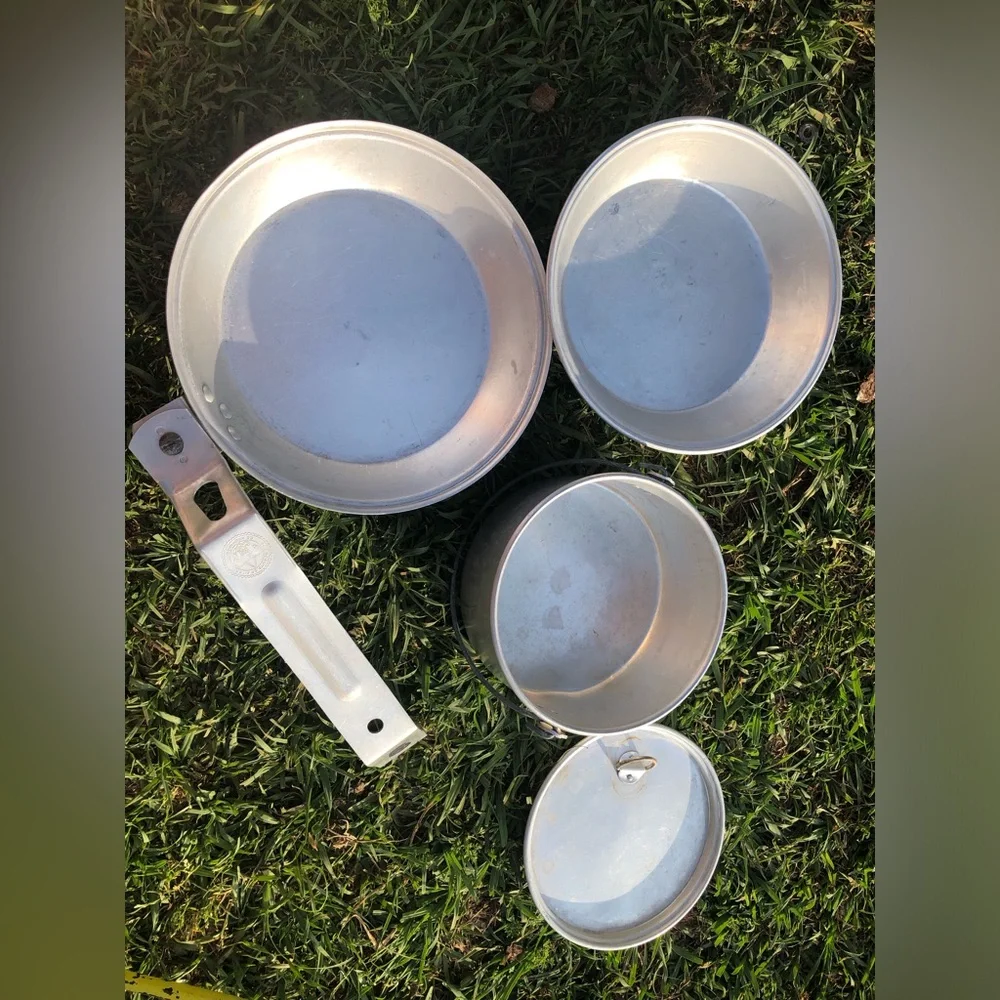 Vintage Boy Scouts Mess Kit by Regal Set Aluminum Pot Pan